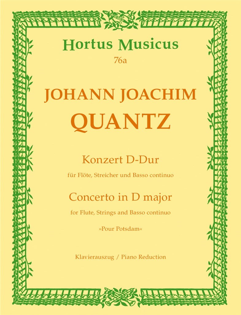 Konzert D Dur Pour Postdam Fl Str Und Bc